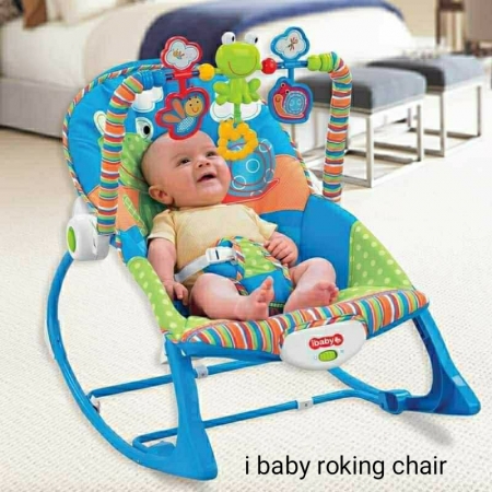 i baby roking chair blue